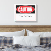 Toile Signal de prudence personnalisable (Insitu(Chambre))