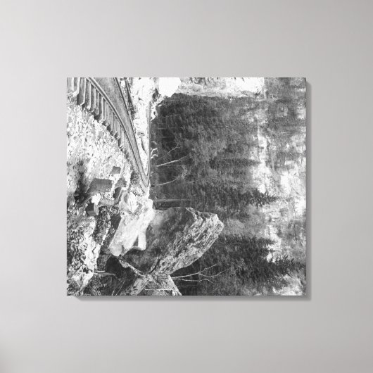 Toile Signal Rock près de la voie ferrée Photographie (Recto)