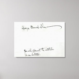 Toile Signature de George Bernard Shaw