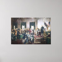 Signature de la Constitution par Howard C. Christy