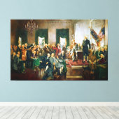 Toile Signature de la Déclaration d'indépendance des Éta (Insitu (Plancher de Bois))