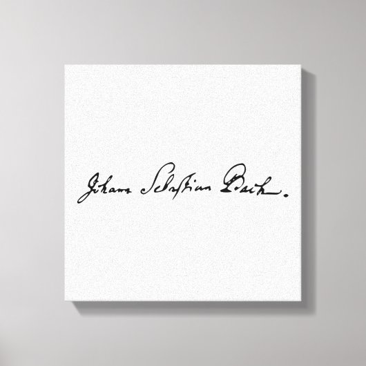 Toile Signature Johann Sebastian Bach (Recto)