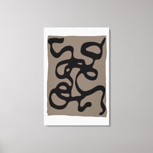 Toile Signaux éloignés : Noir Abstrait et gris (Recto)