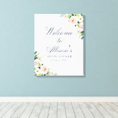 Toile signe d'accueil de la douche nuptiale rose vif (Insitu (Plancher de Bois))