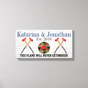 TOILE SIGNE D'AMOUR DE FIREFIGHTER