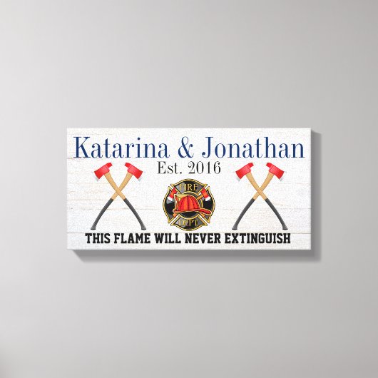 TOILE SIGNE D'AMOUR DE FIREFIGHTER (Recto)