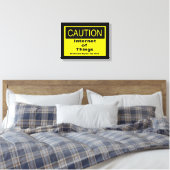 Toile Signe d'avertissement de prudence pour l'Internet (Insitu(Chambre))