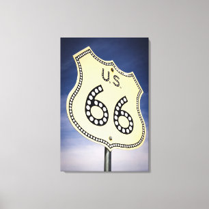 Toile Signe de l'itinéraire 66 de route