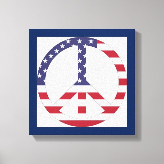 TOILE SIGNE DE PAIX DU DRAPEAU AMÉRICAIN (Recto)