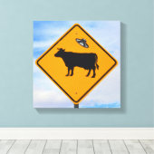 TOILE SIGNE DE PASSAGE DE BOVINS DE L'OVNI (Insitu (Plancher de Bois))