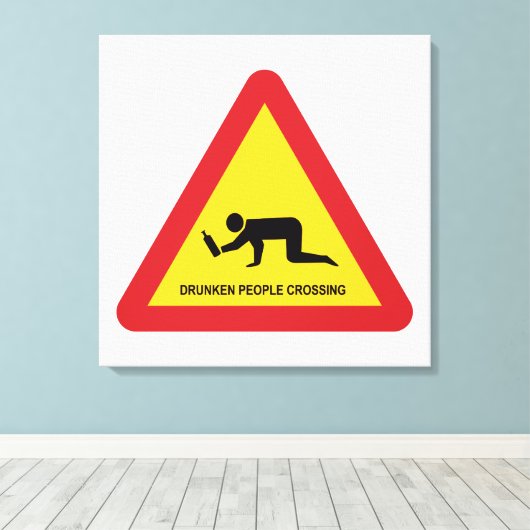 TOILE SIGNE DE TRAFIC DES PERSONNES BLANCHISES (Insitu (Plancher de Bois))