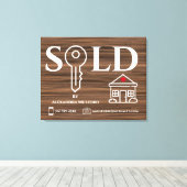 TOILE SIGNE DE VENTE IMMOBILIER EN BOIS (Insitu (Plancher de Bois))