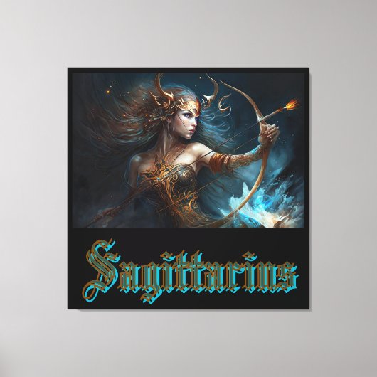 Toile Signe du zodiaque Sagittaire (Recto)