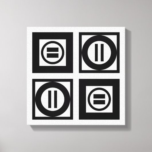 Toile SIGNE Géométrique Noir et Blanc Motif (Recto)