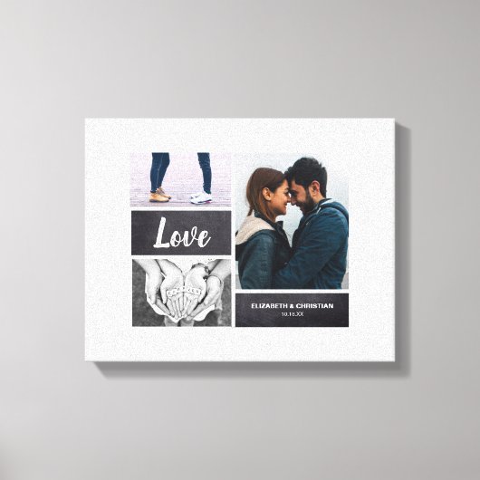 Toile Signe Mariage de Collage de photos et pour signatu (Recto)