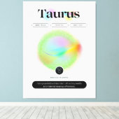Toile Signe moderne Zodiac Taurus Citation Élément Terre (Insitu (Plancher de Bois))
