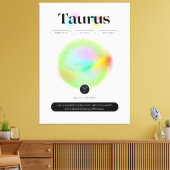 Toile Signe moderne Zodiac Taurus Citation Élément Terre (Insitu(Salon))