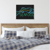 Toile Signe néon de poisson de mer (Insitu(Chambre))