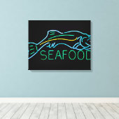 Toile Signe néon de poisson de mer (Insitu (Plancher de Bois))