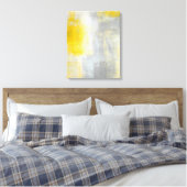 Toile 'Silence' Gris et Jaune Art Abstrait Imprimer (Insitu(Chambre))