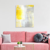 Toile 'Silence' Gris et Jaune Art Abstrait Imprimer (Insitu(Salon))