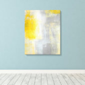 Toile 'Silence' Gris et Jaune Art Abstrait Imprimer (Insitu (Plancher de Bois))