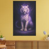 Toile Silent Awakening White Tiger – Blue Spirit Core (Insitu(Salon))