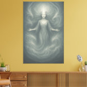 Toile Silent Goddess of Pure Light – Ethereal White Aur (Insitu(Salon))