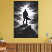 Toile Silent Resolve – Black & White Mountain Canvas Art (Insitu(Salon))