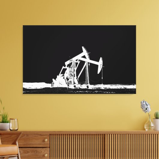 Toile Silhouette à deux pompes à huile (Insitu(Salon))