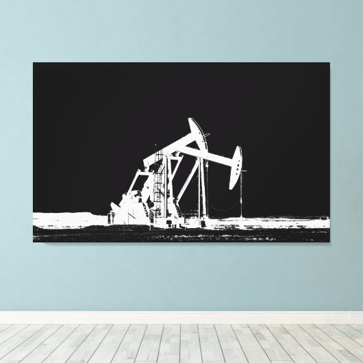 Toile Silhouette à deux pompes à huile (Insitu (Plancher de Bois))