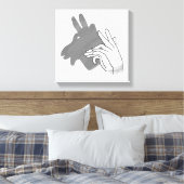 Toile Silhouette à la main Billy Goat Grey (Insitu(Chambre))