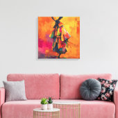 Toile Silhouette Abstraite du guerrier de Samurai (Insitu(Salon))