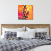 Toile Silhouette Abstraite du guerrier de Samurai (Insitu(Chambre))