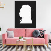 Toile Silhouette afro-américaine gauche face (Insitu(Salon))