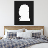 Toile Silhouette afro-américaine gauche face (Insitu(Chambre))