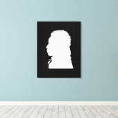 Toile Silhouette afro-américaine gauche face (Insitu (Plancher de Bois))