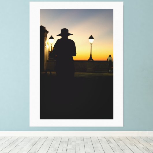 Toile Silhouette at Sunset (Insitu (Plancher de Bois))