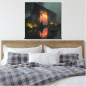 Toile Silhouette Before Fiery Ruin Sunset (Insitu(Chambre))