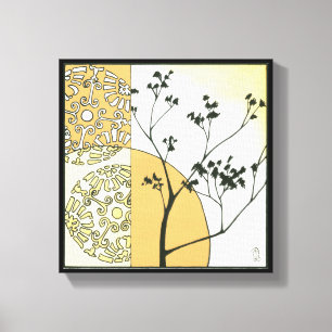 Toile Silhouette clairsemée d'arbre par Megan Meagher