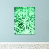 Toile Silhouette d'arbre vert (Insitu (Plancher de Bois))