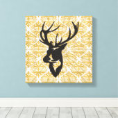 Toile Silhouette de cerf élégant (Insitu (Plancher de Bois))
