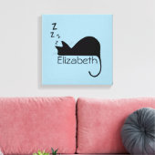 Toile Silhouette de chat couché personnalisé (Insitu(Salon))