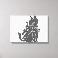 Silhouette de chat guerrier - Choisir la couleur a