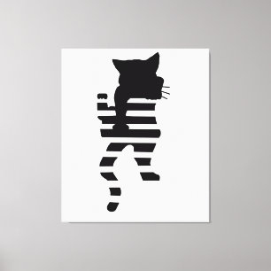 Toile Silhouette de chat noir