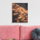 Toile Silhouette de cheval solitaire au coucher de feu (Insitu(Salon))