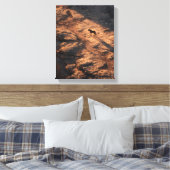 Toile Silhouette de cheval solitaire au coucher de feu (Insitu(Chambre))