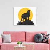 Toile Silhouette de coucher de soleil de panthère noire (Insitu(Salon))