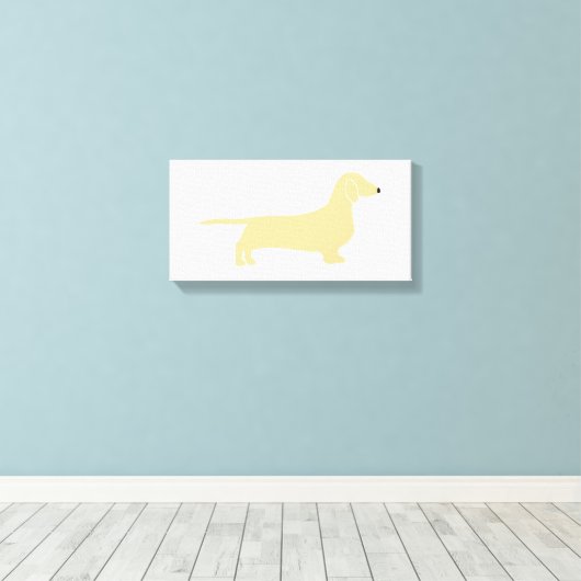 Toile silhouette de dachshund (Insitu (Plancher de Bois))