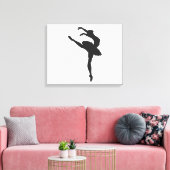 Toile Silhouette de la ballerine (Insitu(Salon))